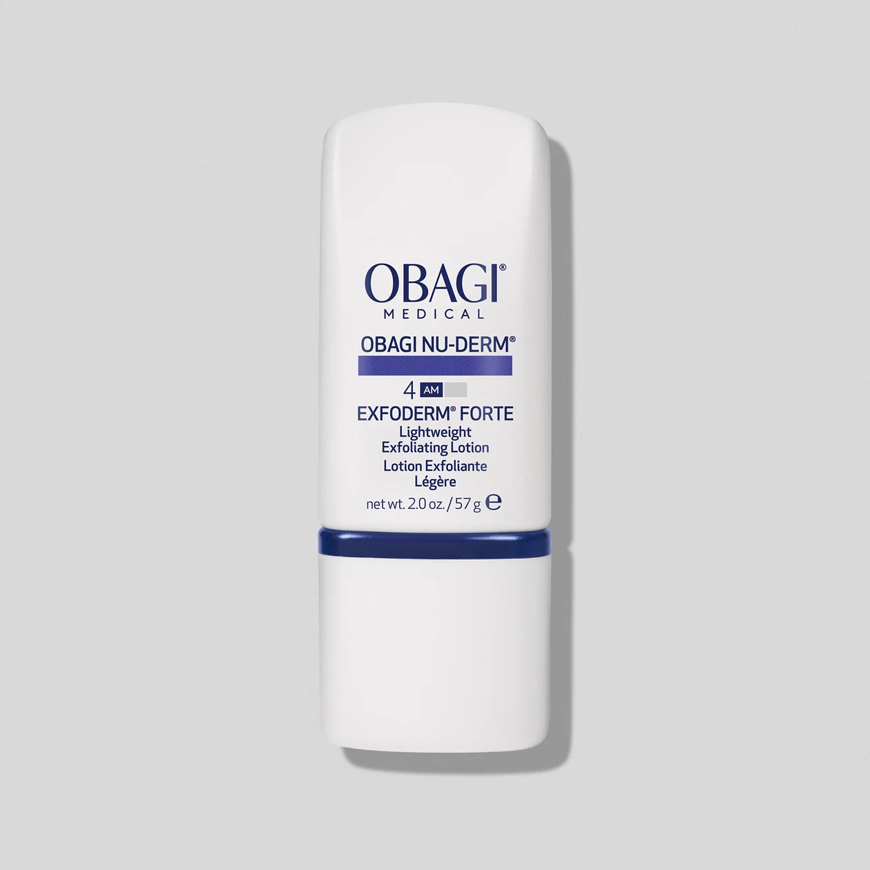 Obagi Nu-Derm Fx Exfoderm Forte - bottle image on grey background
